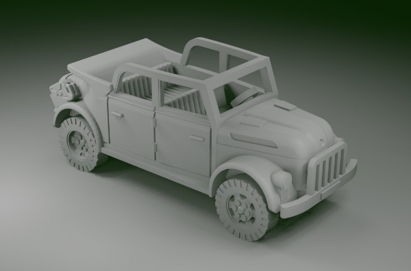 Picture of 1:87 Scale - Steyr 1500 Kommandeurwagen - Windows Up - Jerry Cans