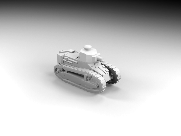 Picture of 1:200 Scale - M1917 - 6T - No Trench Crossing Tail - 37mm Turret