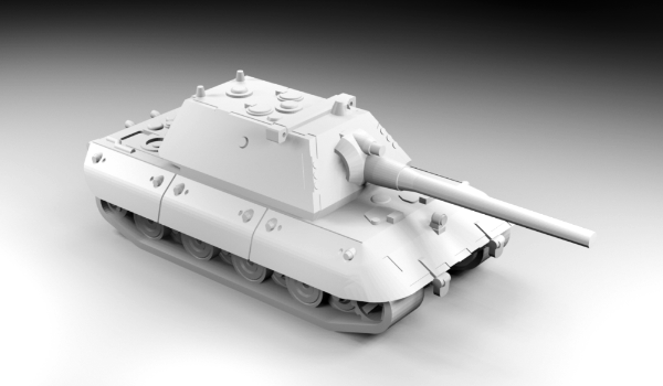 Picture of 1:200 Scale - E-100 - Full Skirt - With Krupp Turret