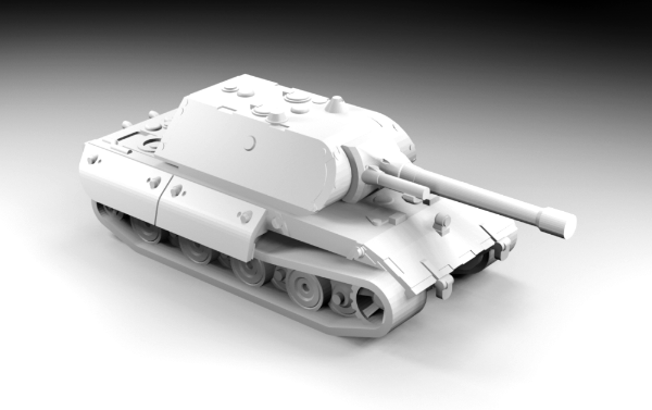Picture of 1:144 Scale - E-100 - Part Skirt - With Maus 150 Turret