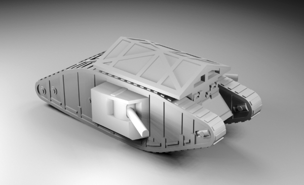 Picture of 1:100 Scale - Mark I Male - Late - With Solid Grenade Frame