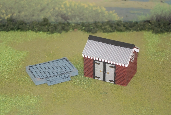 Picture of 1:56 Scale - Storage Shed - Brick - Plain Base