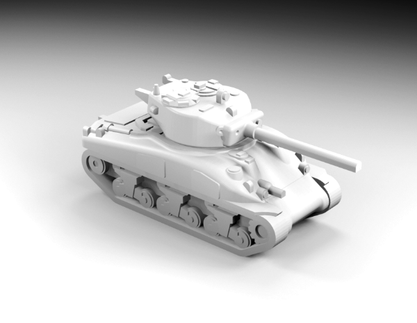 Picture of 1:200 Scale - Sherman M4A1 - Late - 76 Turret