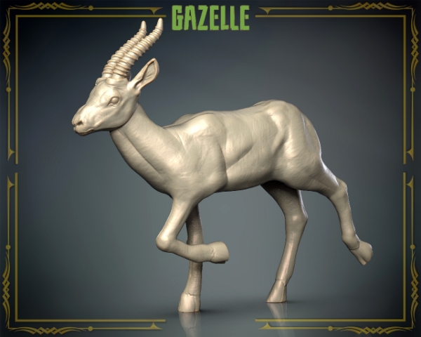 Picture of Animals Set 3 - 1/87 Scale - Gazelle (10 Pack)