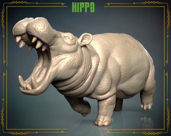 Picture of Animals Set 3 - 1/87 Scale - Hippo (2 Pack)