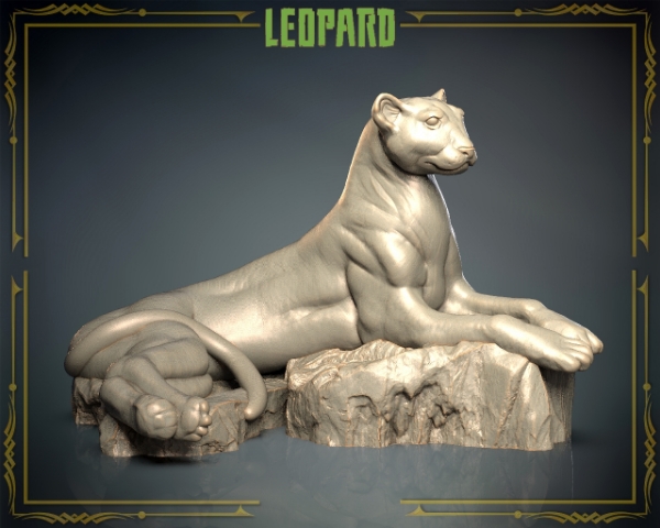 Picture of Animals Set 3 - 1/87 Scale - Leopard (5 Pack)