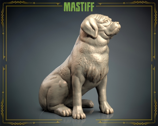 Picture of Animals Set 3 - 1/87 Scale - Mastiff (5 Pack)