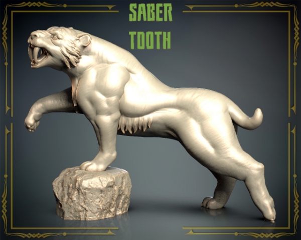 Picture of Animals Set 3 - 1/87 Scale - Saber Tooth (2 Pack)