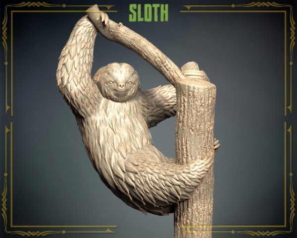 Picture of Animals Set 3 - 1/87 Scale - Sloth (10 Pack)
