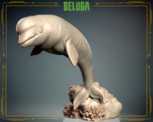 Picture of Animals Set 3 - 1/87 Scale - Beluga With Rock