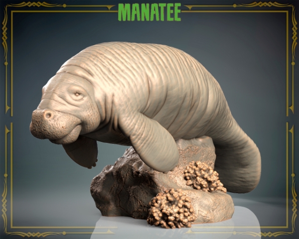 Picture of Animals Set 3 - 1/87 Scale - Manatee With Rock