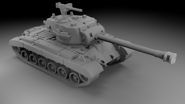 Picture of 1:100 scale - Pershing - Shields - MG Turret