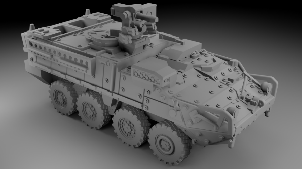 Picture of 1:100 Scale - M1126 Stryker ICV - Aircon - Open - With GL Weapons Station