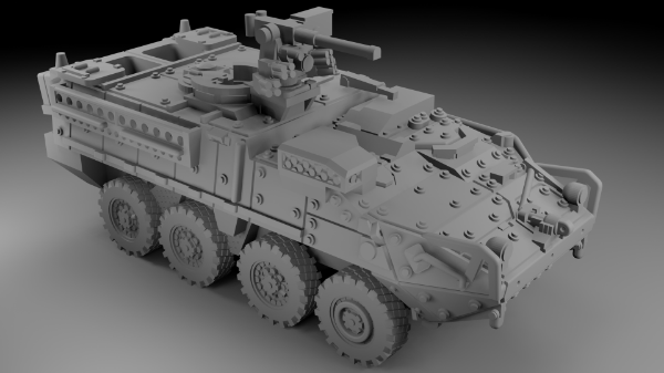 Picture of 1:100 Scale - M1126 Stryker ICV - Aircon - Open - With MG Weapons Station
