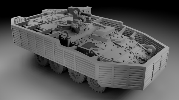 Picture of 1:100 Scale - M1126 Stryker ICV - Slats - With GL Weapons Station